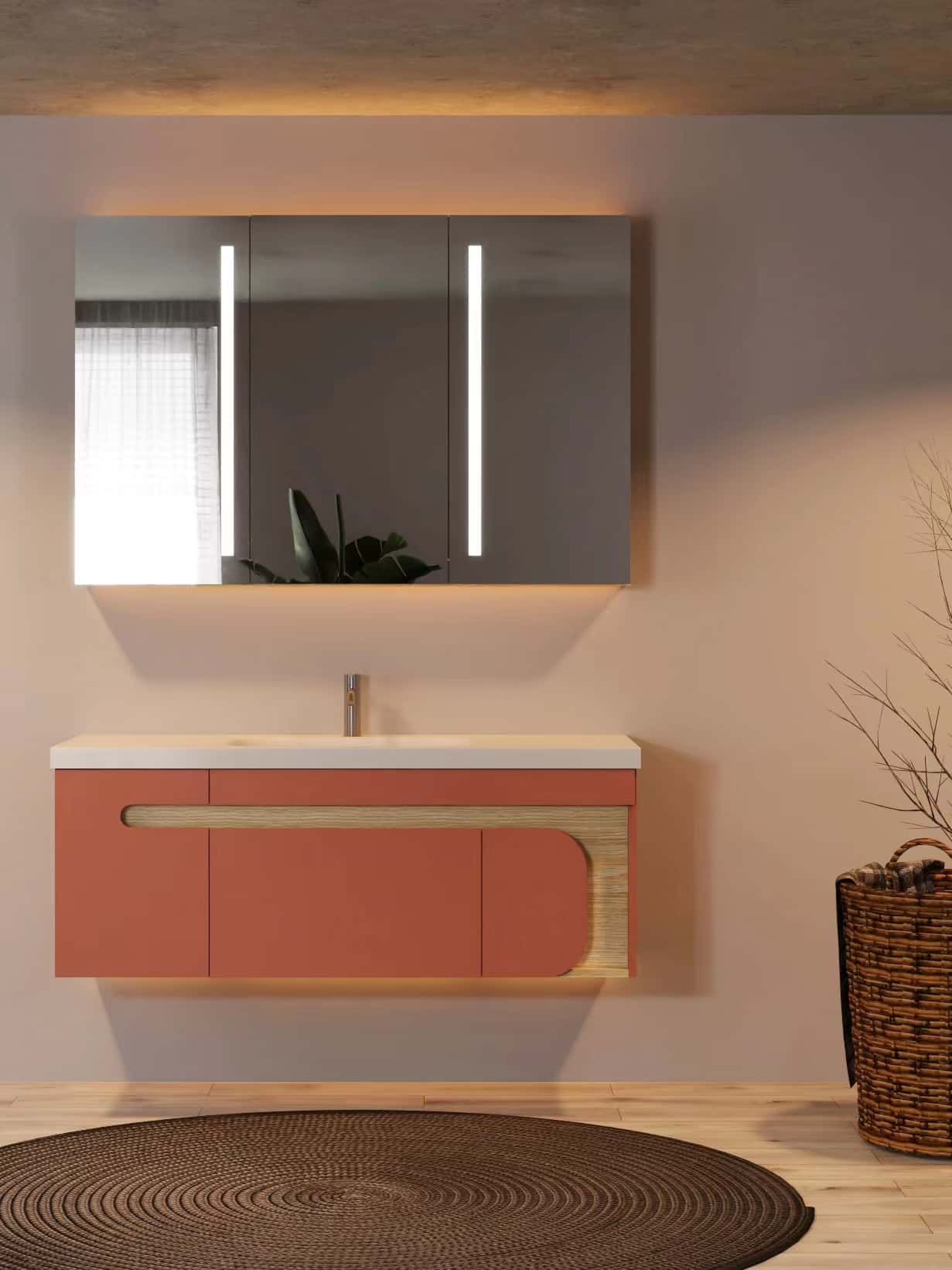 浴室柜-落樱缤纷